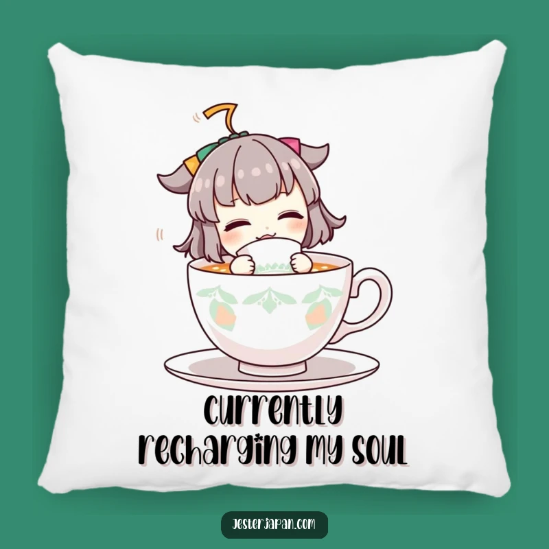Funny Pillow: Comfy Energetic Sipper Character, Soft & Hilarious Gift For Relaxation