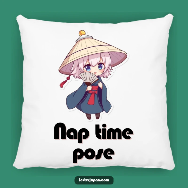 Funny Posed Fan Dancer Pillow, Traditional Hat Cushion - Adorable Funny Gift
