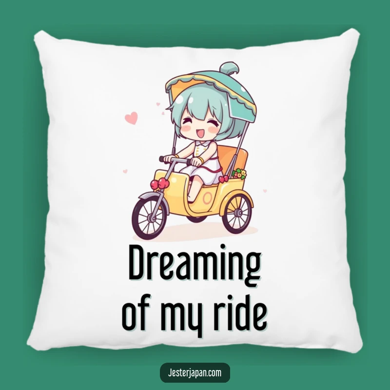 Funny Rickshaw Rider Pillow - Comfy & Hilarious Accent for Travel Lovers