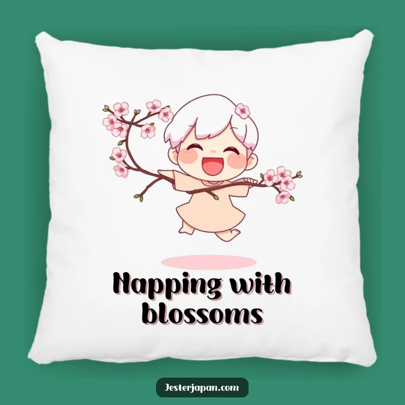 Funny Spring Hop Pillow: Joyful Character Comfort, Humorous Accent Pillow