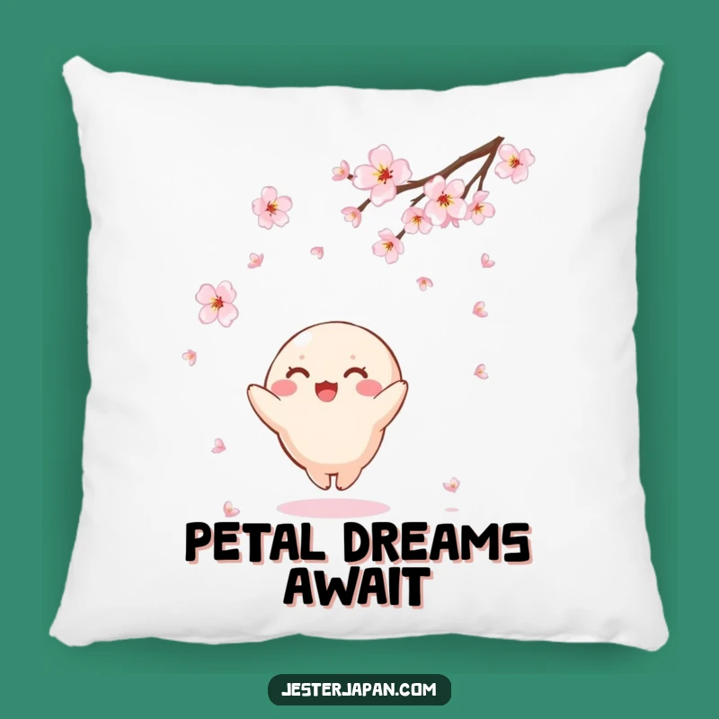 Cozy Funny Kawaii Cherry Blossom Pillow: Snuggle with Spring's Charm