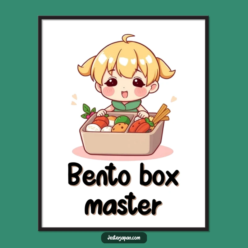Funny Bento Packer Digital Art: Instant Culinary Decor, Joyful Funny Gift Download