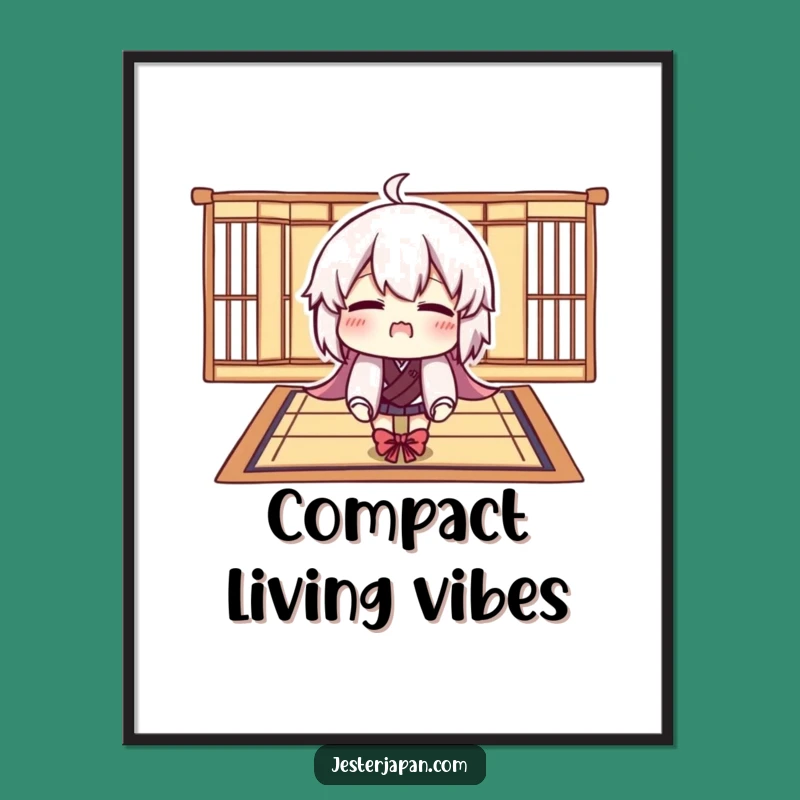 Funny Tatami Mat Digital Art: Comical Character's Fit, Instant Funny Gift