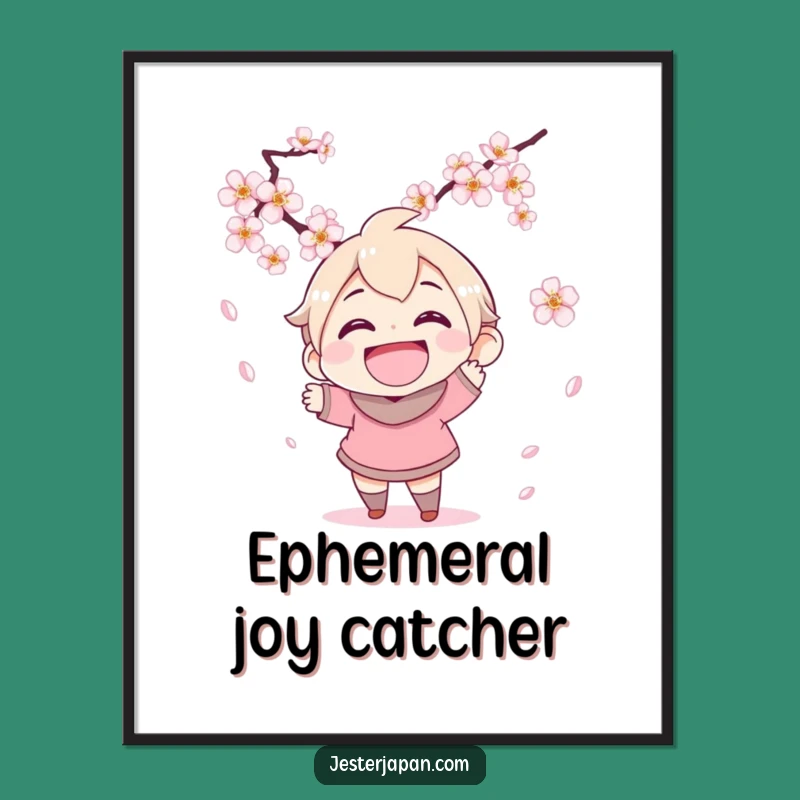 Funny Cherry Blossom Digital Art - Instant Joyful Spring Download