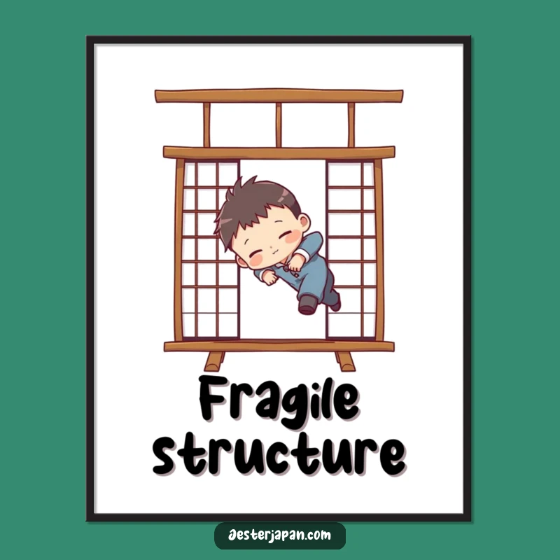 Funny Chibi Shoji Trip Digital Art - Instant Download of Cute Chaos