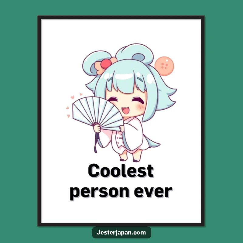 Funny Dramatic Fan Digital Art: Smiling Character Print, Humorous Decor