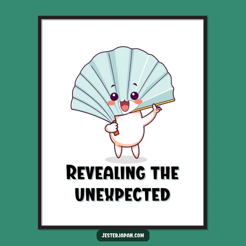 Funny Fan Digital Art: Surprise Reveal, Flourish Decor - Instant Gift!