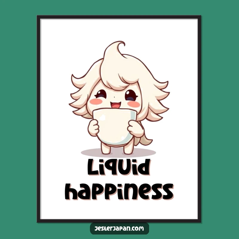 Funny Happy Drinker Digital Art - Hilarious Printable Decor for Cozy Spaces