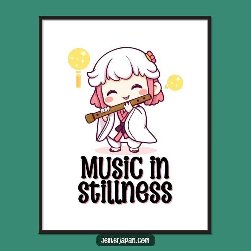 Funny Kawaii Musical Joy Digital Print - Humorous Wall Art