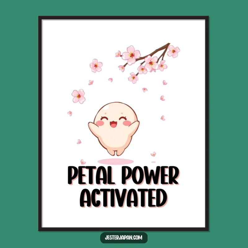 Funny Kawaii Cherry Blossom Digital Art: Instant Springtime Charm
