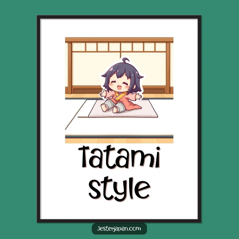 Funny Tatami Slider Digital Art: Instant Playful Decor, Joyful Funny Gift Download