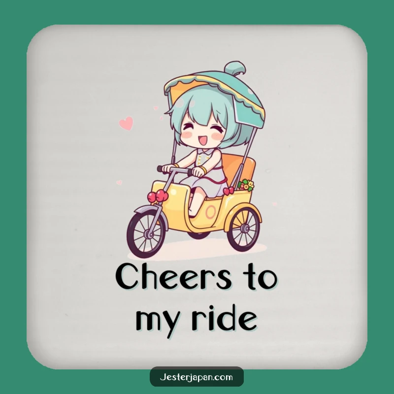 Funny Rickshaw Rider Coaster - Protect Surfaces with Whimsical Travel Flair