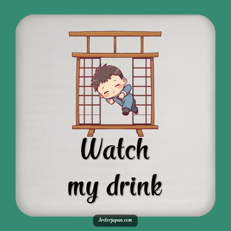 Funny Chibi Shoji Trip Coaster - Protect Surfaces with a Laugh