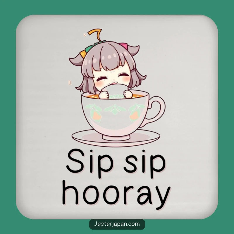 Funny Coaster Set: Energetic Sipper Character Drink Protection, Hilarious Gift For Hosts