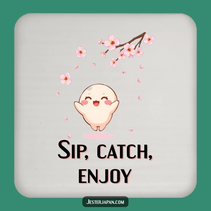 Funny Kawaii Cherry Blossom Coasters: Protect Surfaces with Spring's Grace