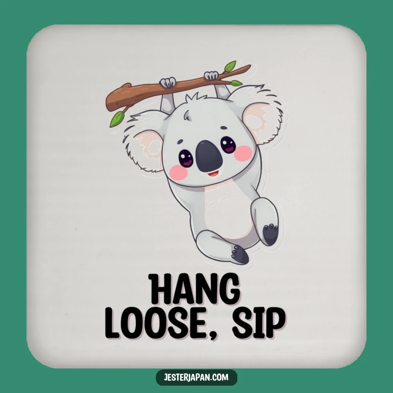 Funny Koala Upside Down Coasters: Protect Surfaces with Hilarious Chill Art