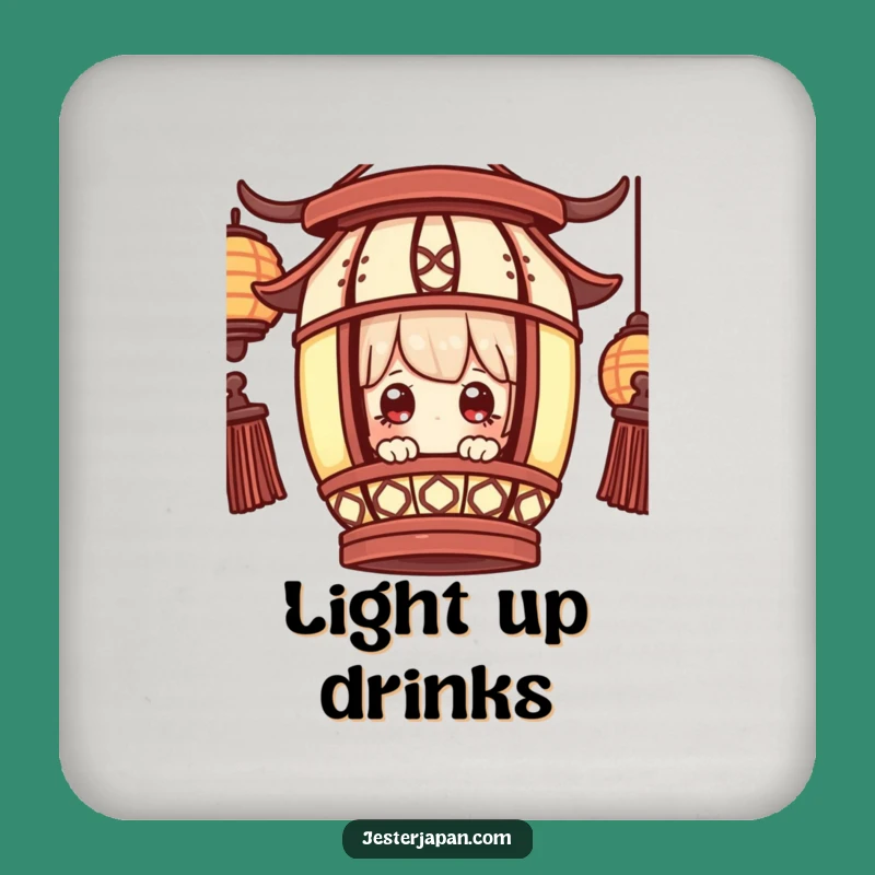 Funny Lantern Peek Coaster: Wonder Character Decor, Humorous Gift