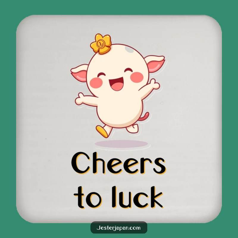 Funny Lucky Charm Coaster - Protect Surfaces with Playful Luck Gift