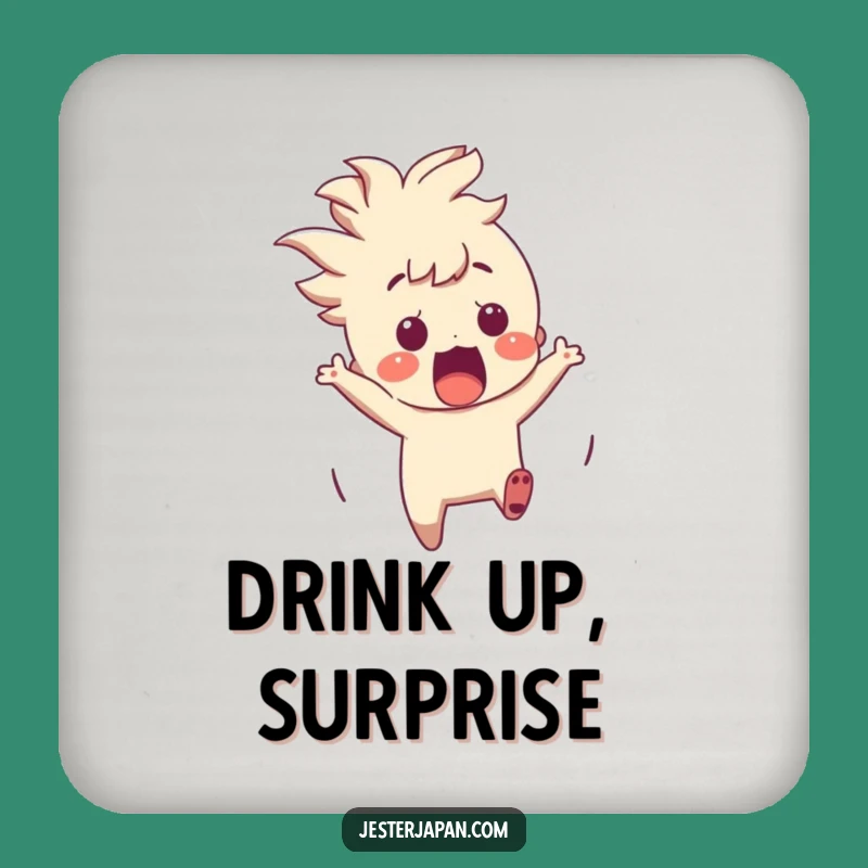 Funny Origami Crane Coaster: Startled Character's Surprise Table Gift