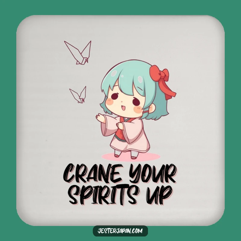 Funny Origami Crane Toss Coaster - Protect Surfaces with Playful Artistry
