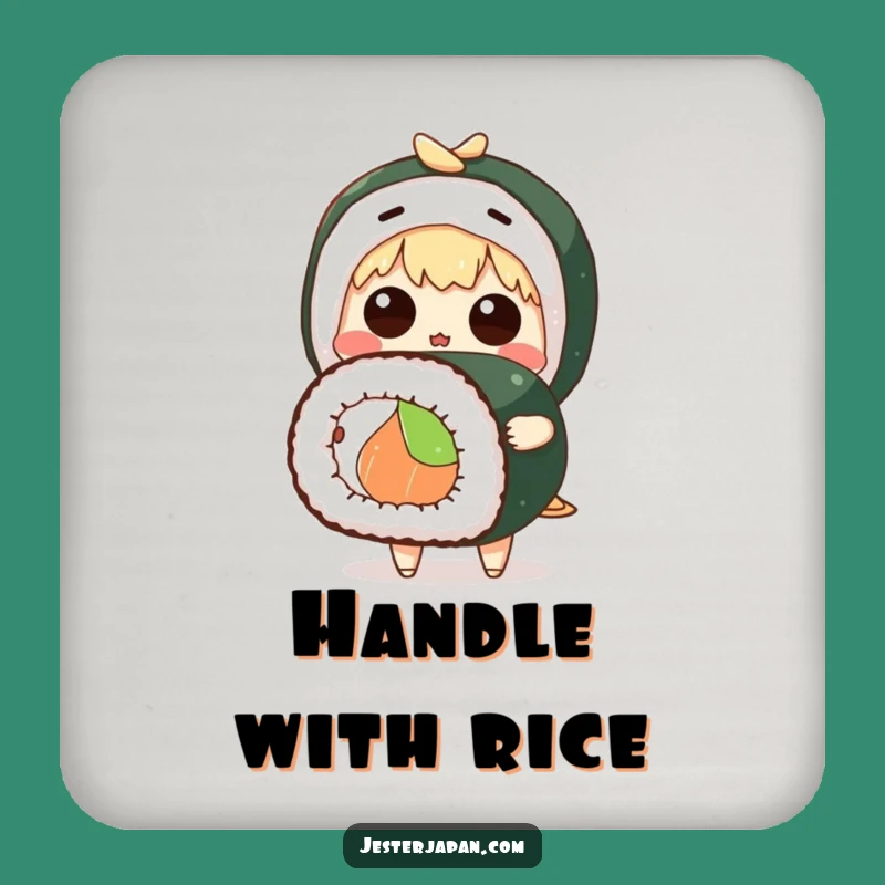 Funny Surprised Sushi Coaster, Cute Character Drink Holder - Perfect Funny Gift