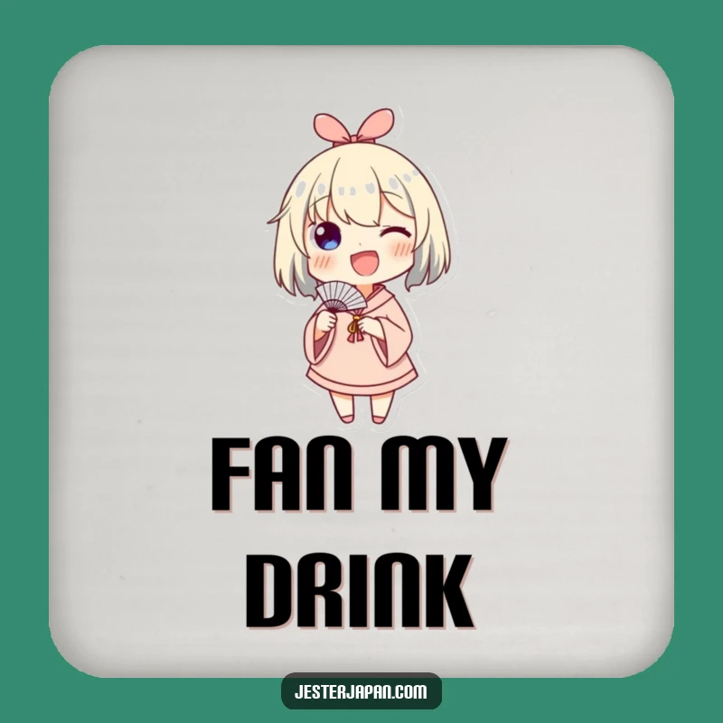 Funny Waving Fan Coaster - Protect Surfaces with a Smile