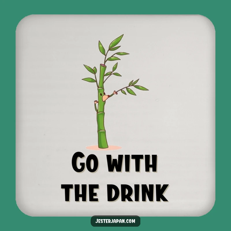 Funny Bamboo Coasters: Protect Surfaces, Gentle Flow - Housewarming Gift!