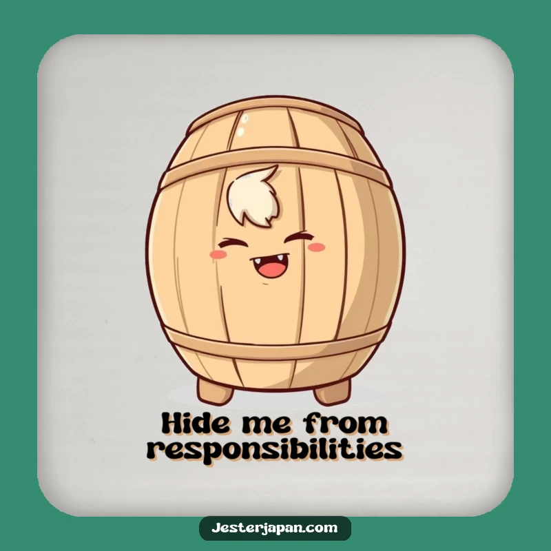 Funny Sake Hideout Coaster: Protect Surfaces with Humorous Intrigue