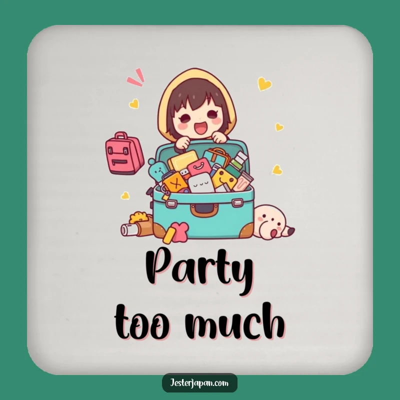 Funny Packing Kawaii Coaster: Protect Surfaces with Chaotic Character