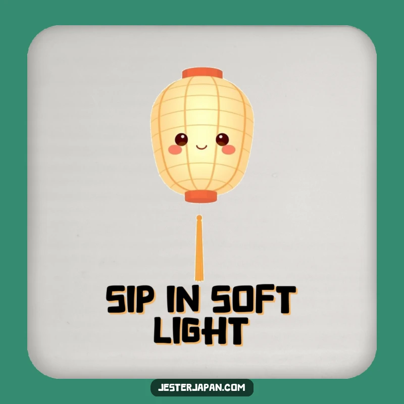 Funny Paper Lantern Coaster - Protect Surfaces with Serene Humor Gift