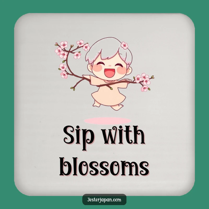 Funny Spring Hop Coaster: Joyful Character Decor, Humorous Gift