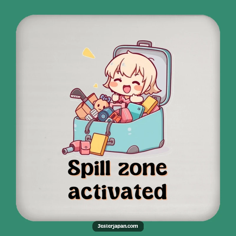 Funny Kawaii Packing Protection Coaster - Humorous Drink Accessory Gift