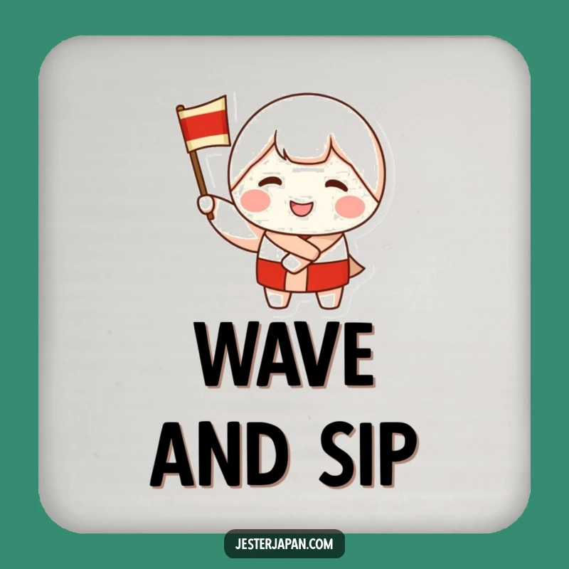 Funny Kokeshi Doll Coaster Set: Protect Surfaces with Cheerful Charm