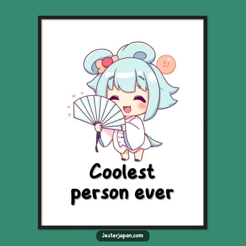 Funny Dramatic Fan Poster: Smiling Character Art, Humorous Wall Decor Gift