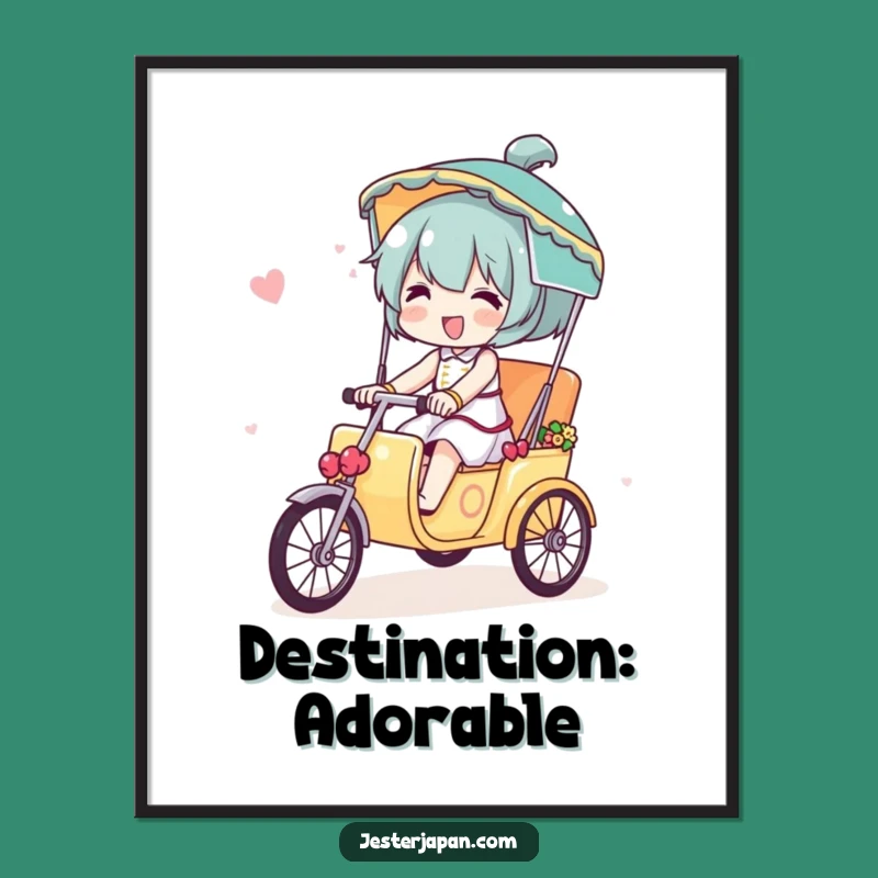 Funny Rickshaw Rider Poster - Hilarious Wall Art for Travel Enthusiasts