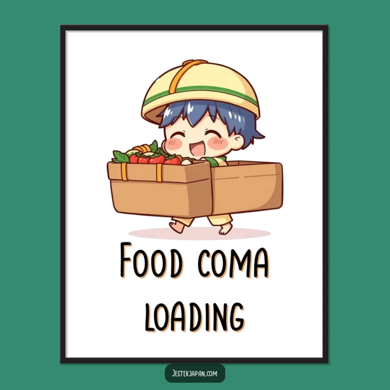 Funny Bento Box Struggle Poster: Decorate with Culinary Comedy