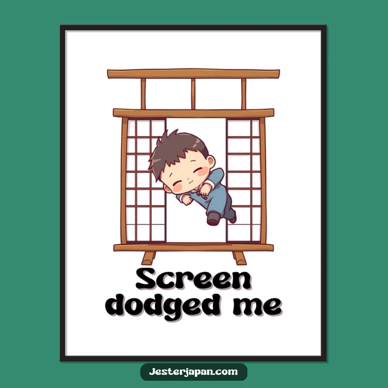 Funny Chibi Shoji Trip Poster - Hilarious Wall Art for a Laugh