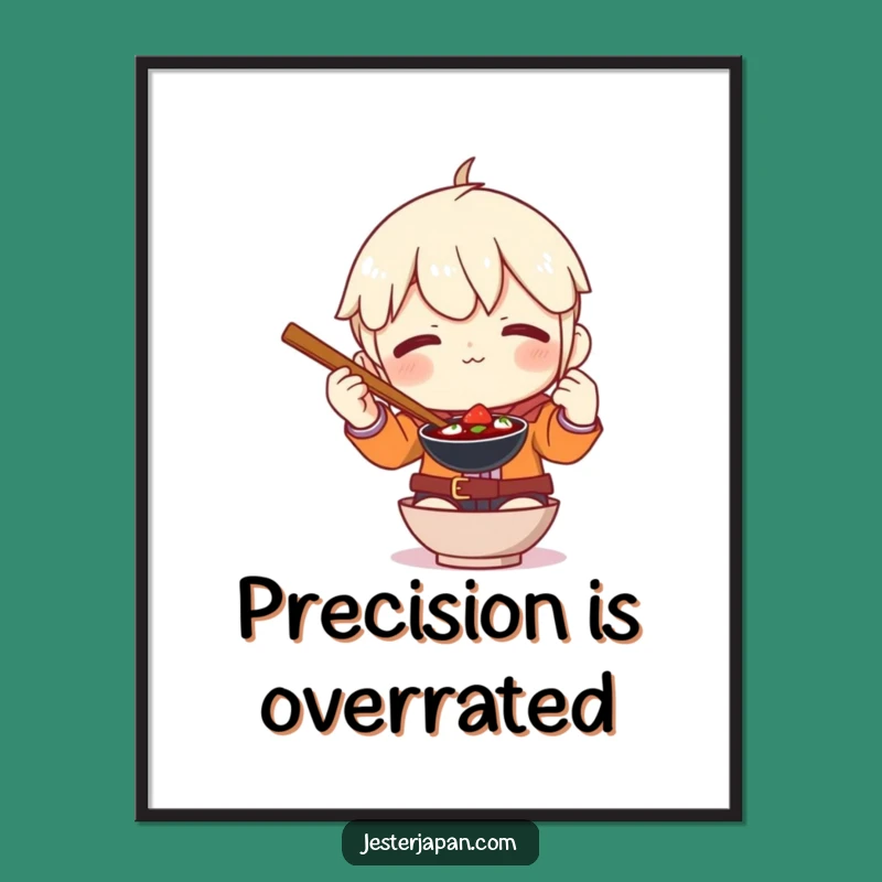 Funny Chopstick Fail Poster: Hilarious Wall Art for Kitchen and Dining