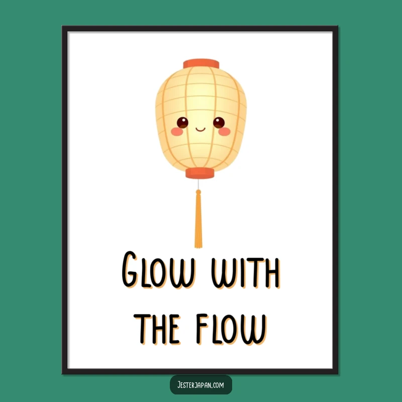 Funny Paper Lantern Art Print - Serene Decor and Gentle Humor Gift