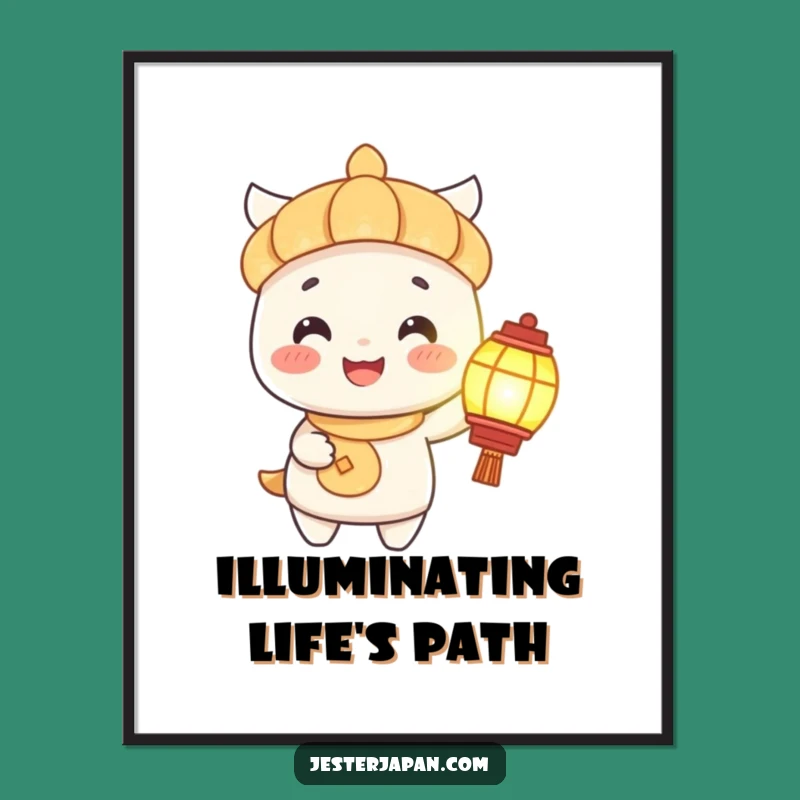 Funny Lantern Character Poster: Brighten Your Walls With This Cheerful Funny Gift