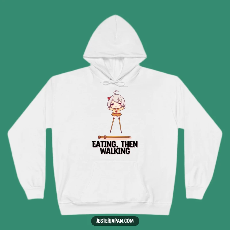 Funny Chopstick Stilts Hoodie - Cozy & Hilarious Wear for Balance Masters