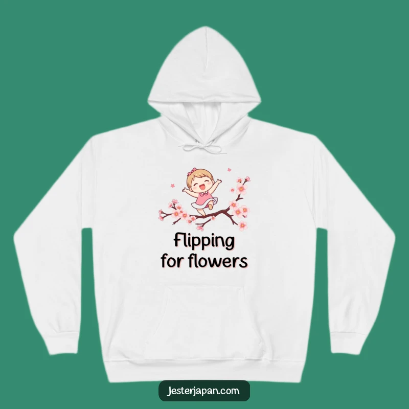 Funny Blossom Leaper Hoodie: Cozy Character's Spring Vibes, Best Funny Gift for Bloom Lovers