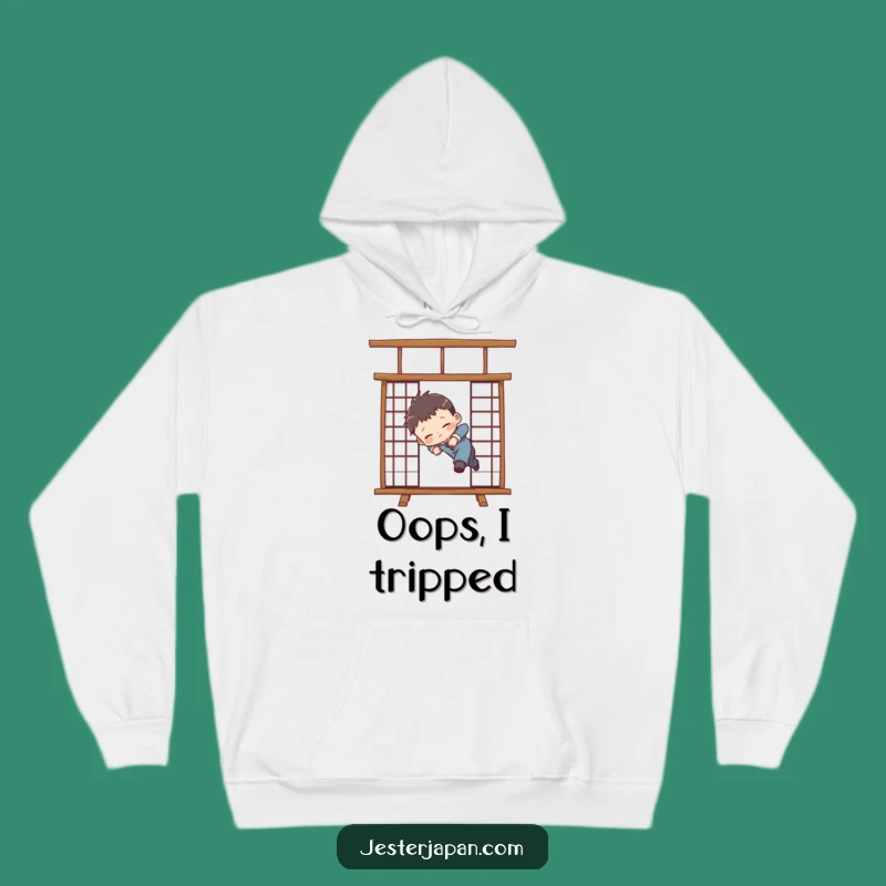 Funny Chibi Shoji Trip Hoodie - Cozy Comfort for the Accident-Prone