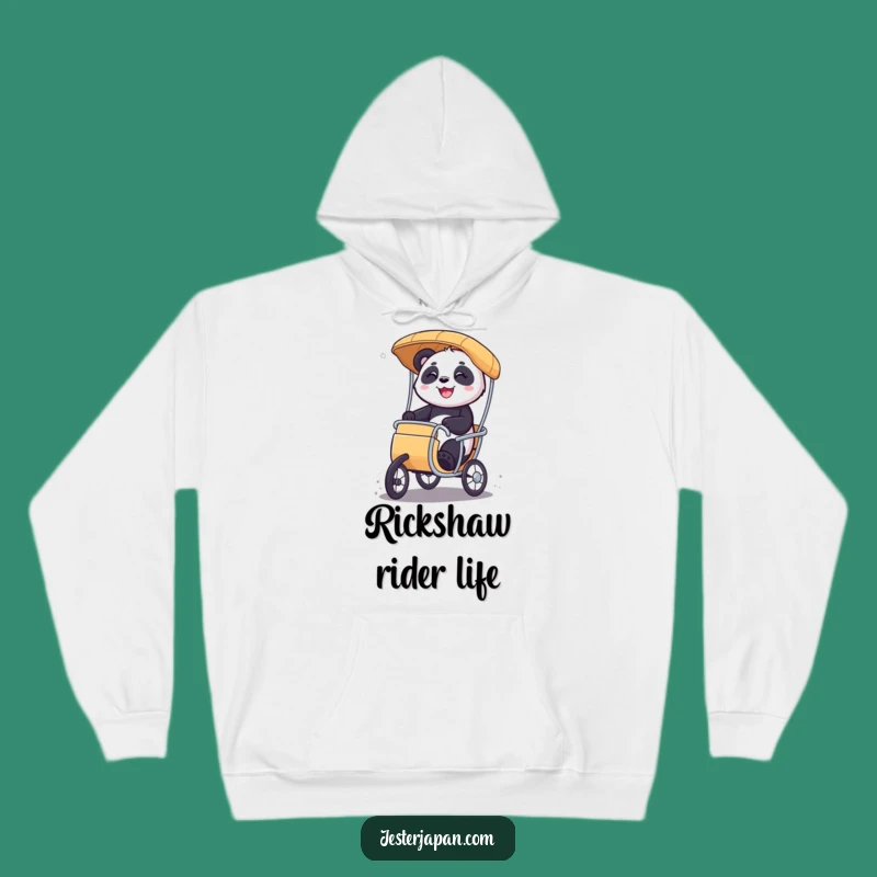 Funny Panda Rickshaw Hoodie: Cozy Glee Character Sweatshirt, Warm Funny Gift