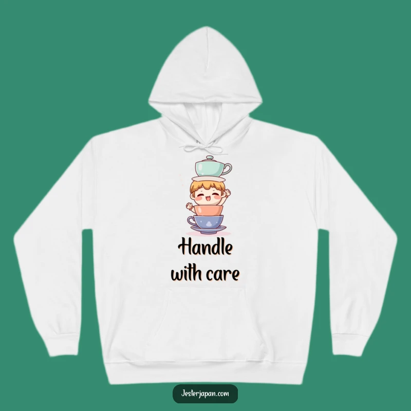 Funny Tea Balance Hoodie - Cozy & Hilarious Gift for Caffeine Addicts