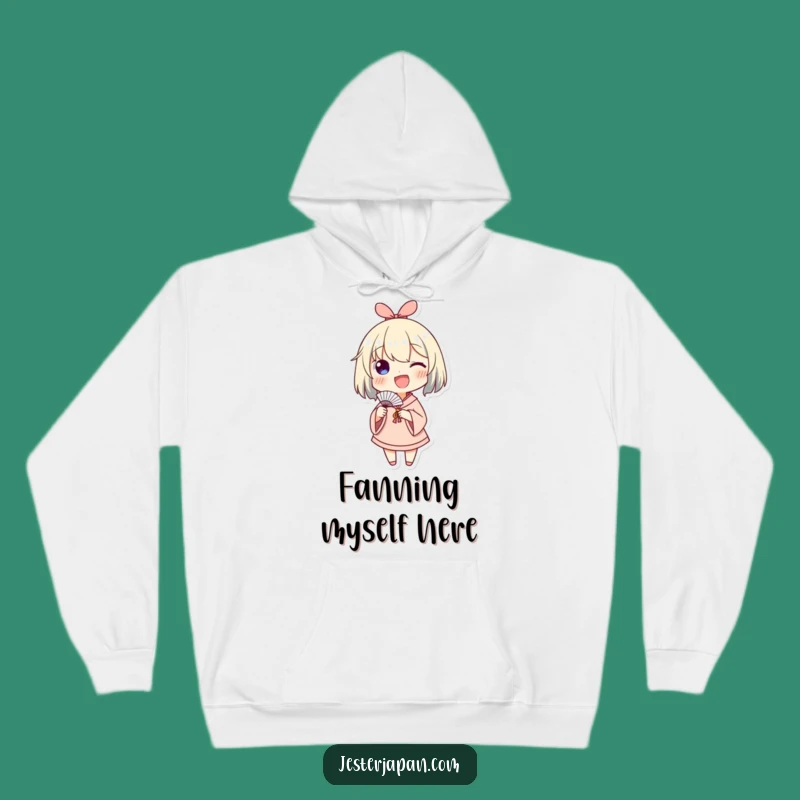 Funny Waving Fan Hoodie - Cozy Comfort, Breezy Humor
