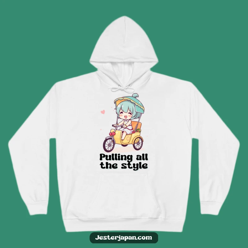 Funny Rickshaw Rider Hoodie - Cozy & Hilarious Wear for Little Adventures