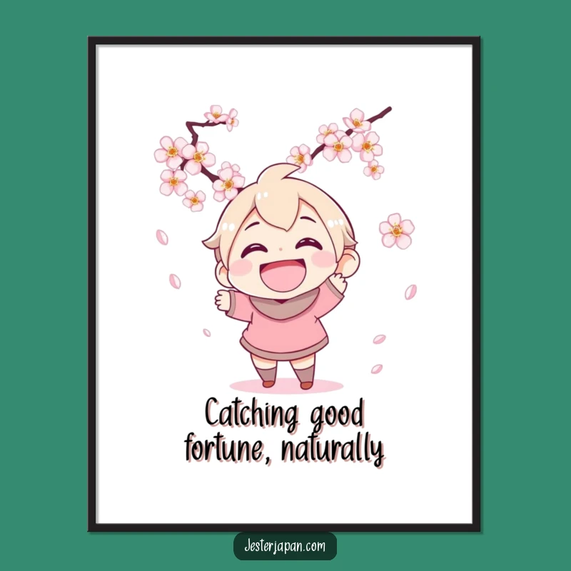 Free Printable Wall Art: Cherry Blossom Joy for Funny Downloadable Art Gift