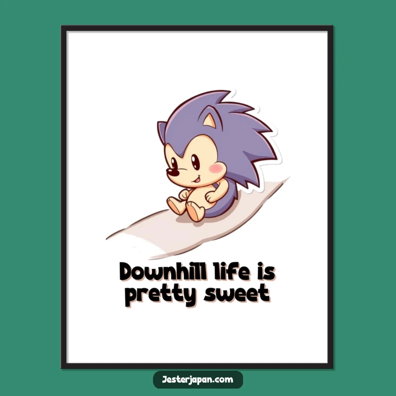 Free Printable Wall Art: Happy Hedgehog Roll - Cheerful Downloadable Decor!