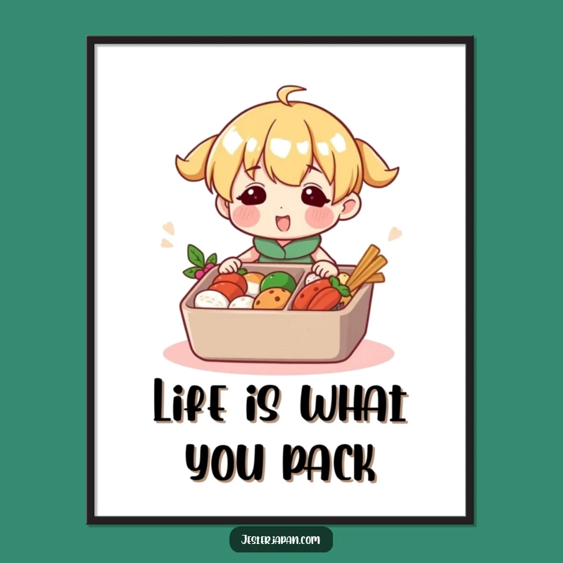 Free Printable Wall Art: Bento Box Packer, Culinary Downloadable Decor